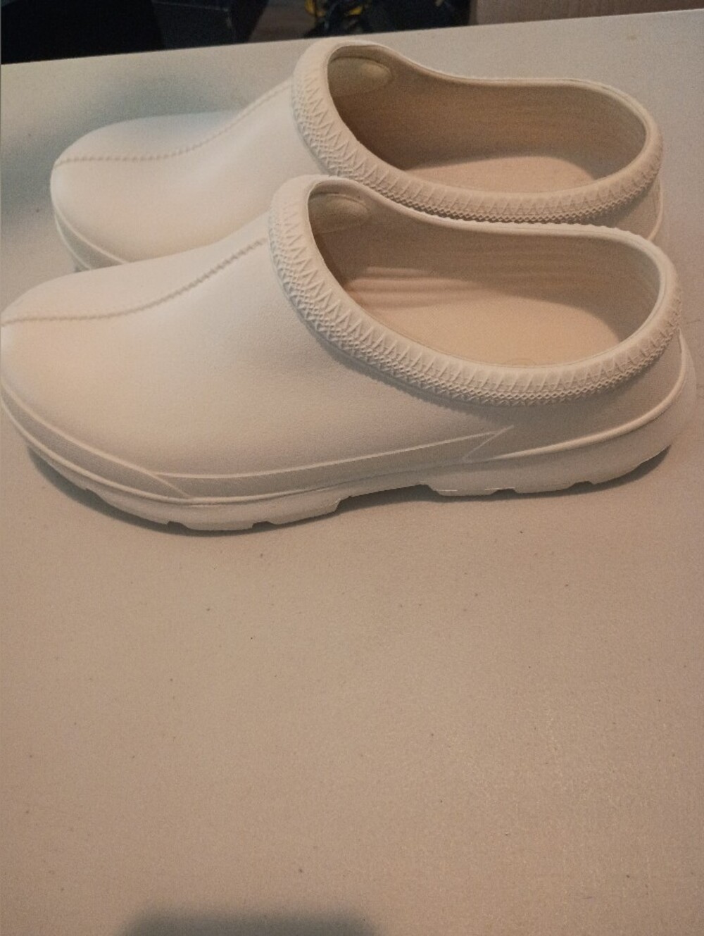 UGG Women's White Slip-On Clog Mules